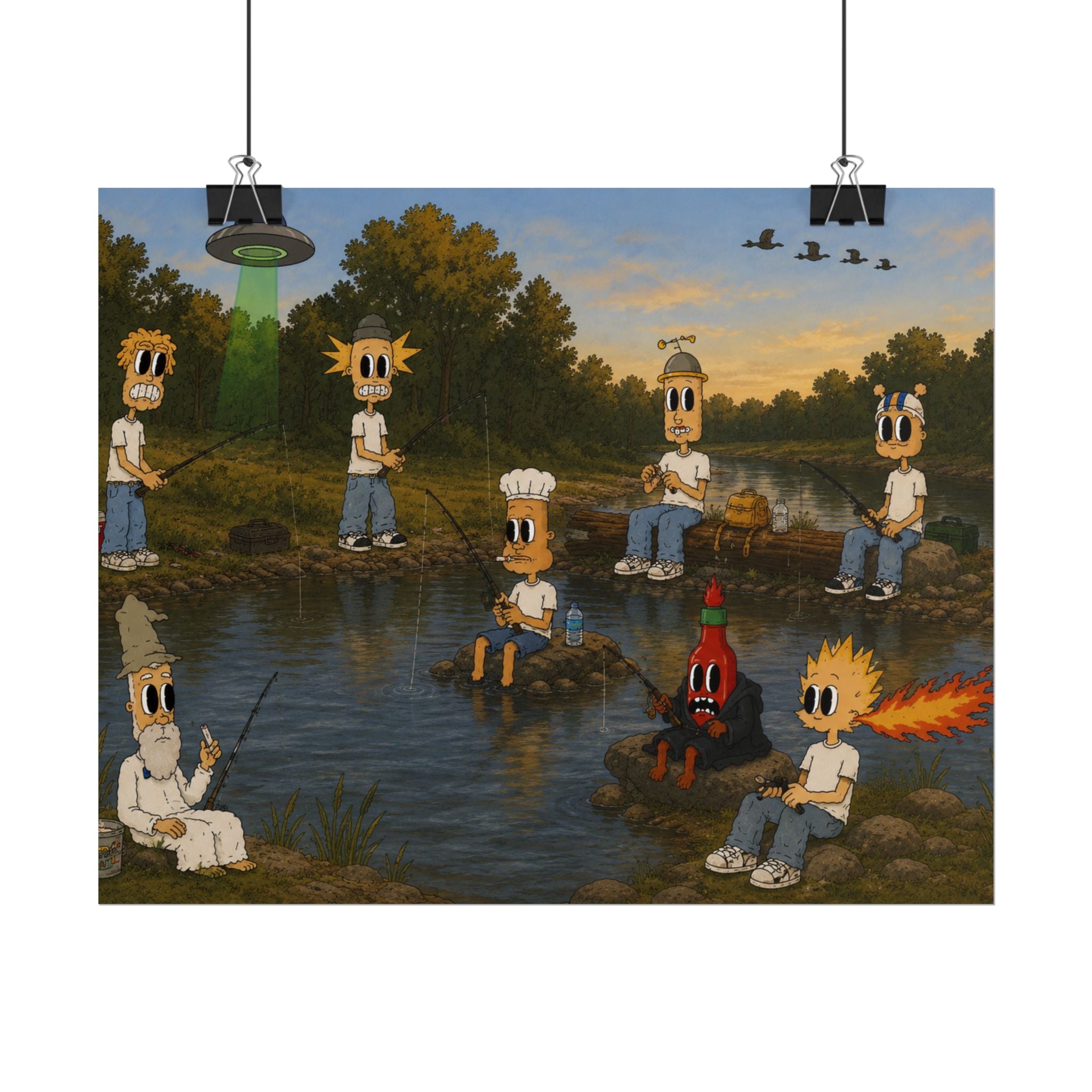 Gone Fishin Rolled Poster