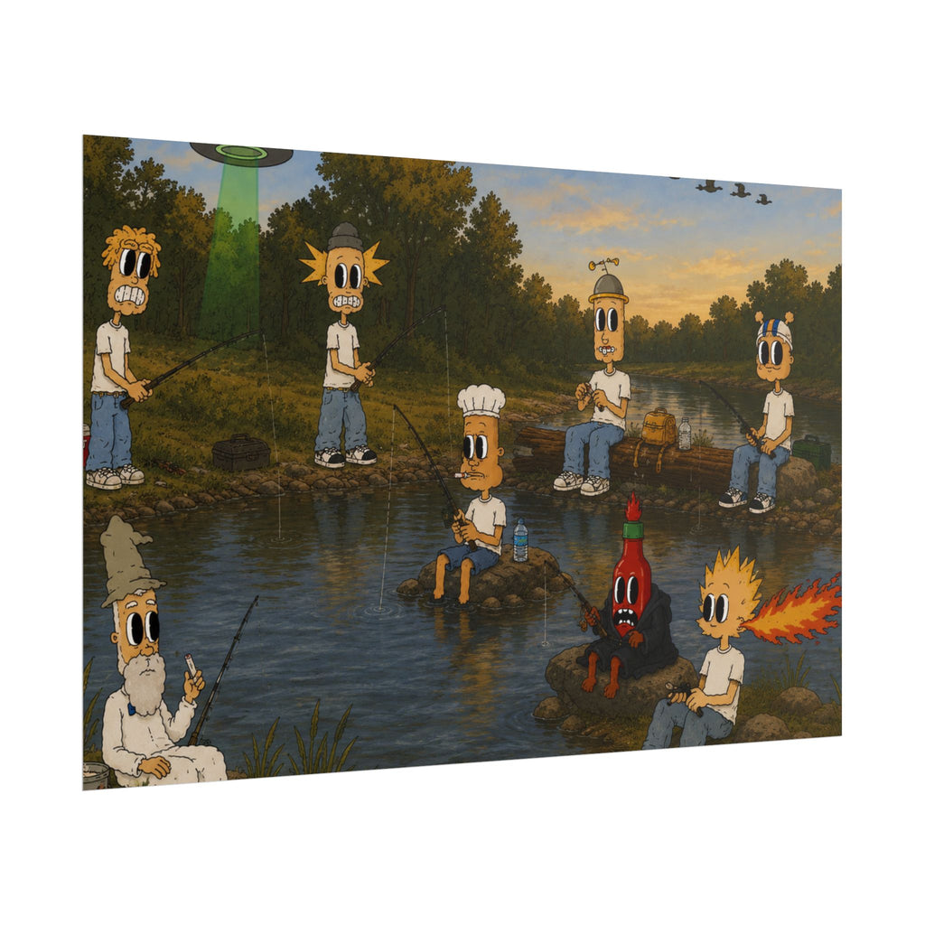 Gone Fishin Rolled Poster