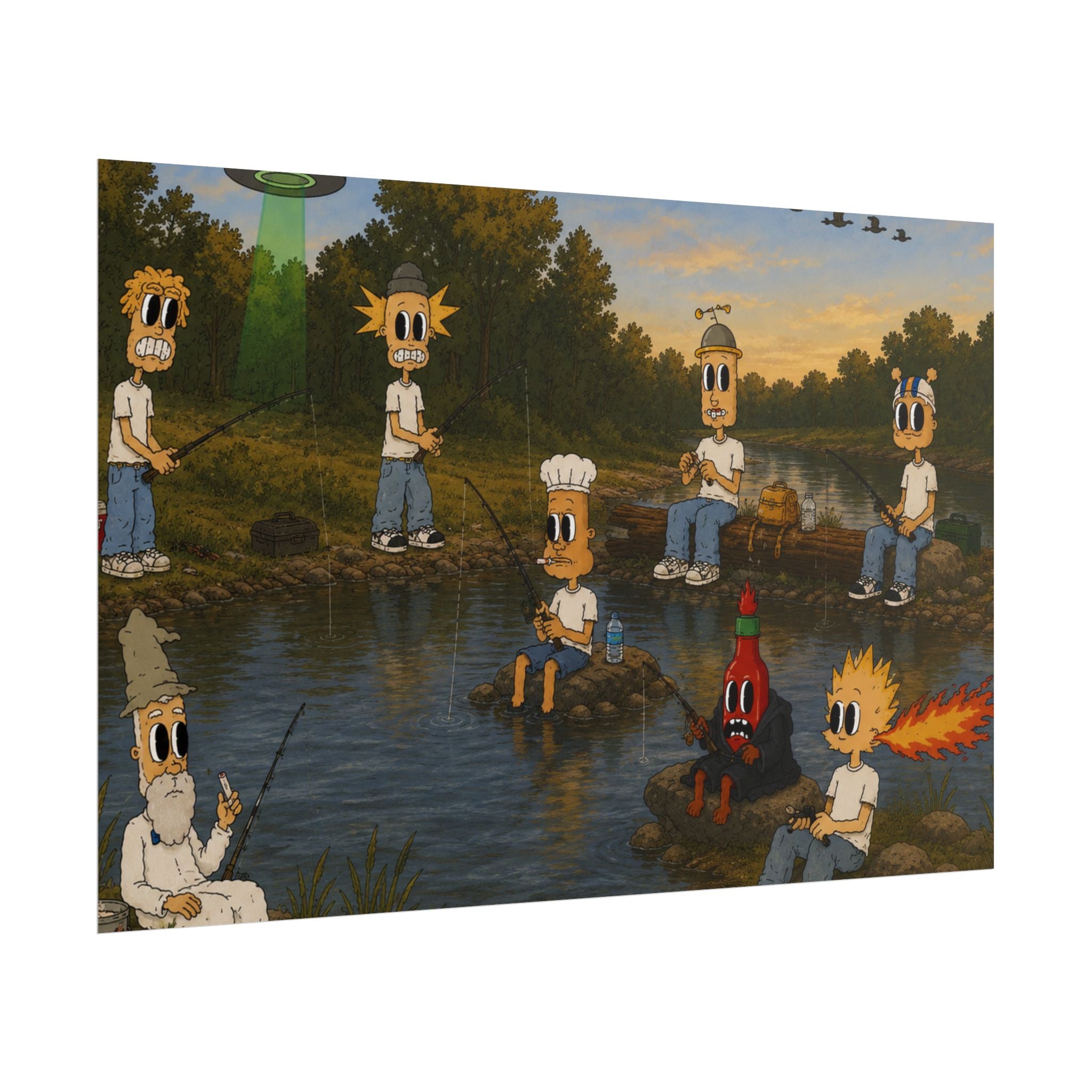 Gone Fishin Rolled Poster