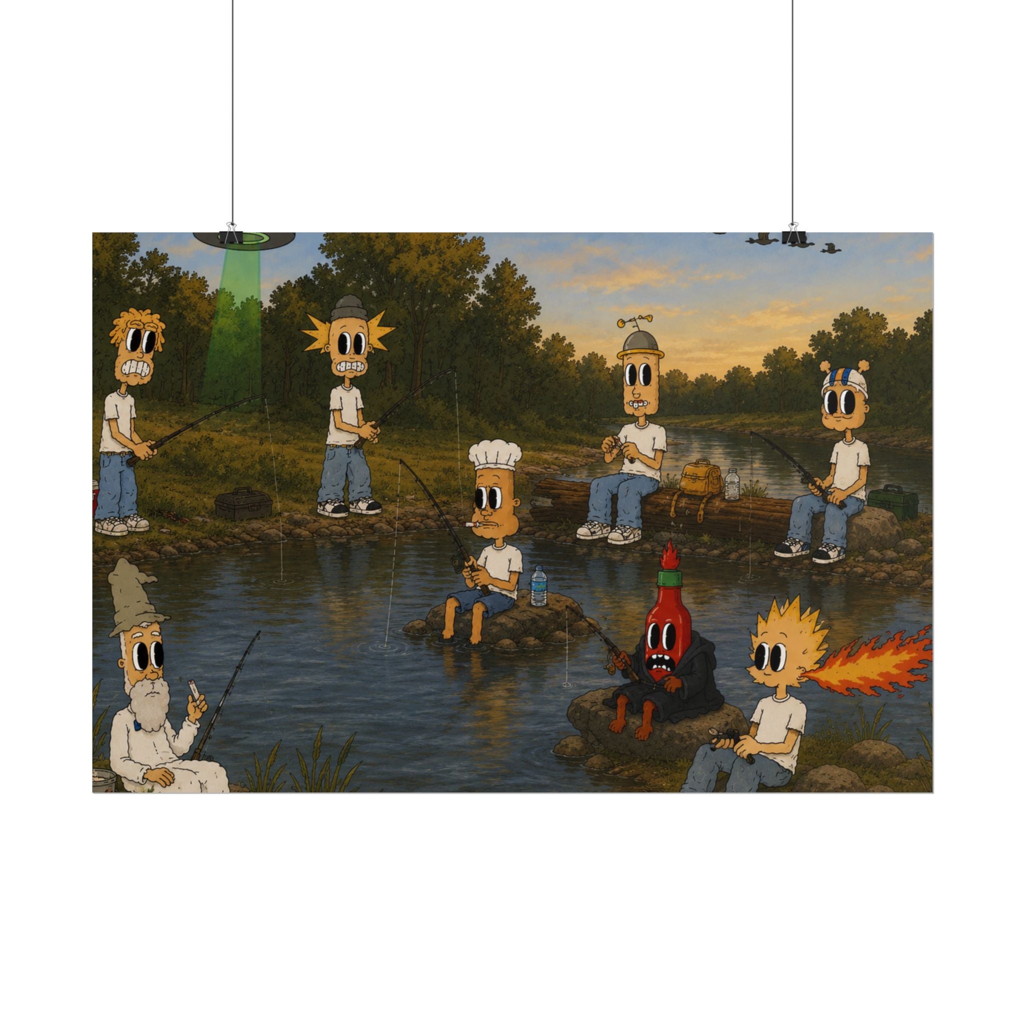 Gone Fishin Rolled Poster