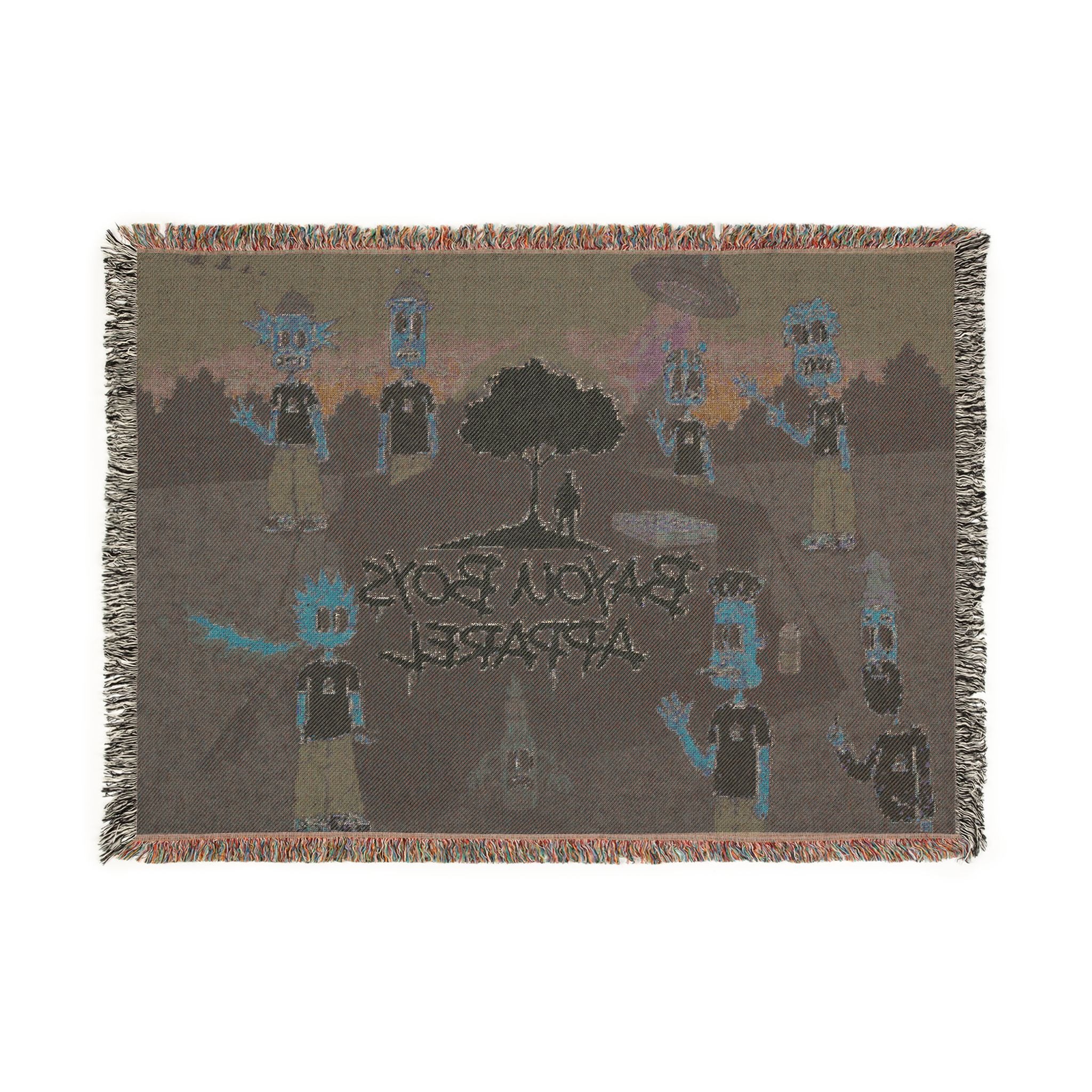 Logo Group Pic Woven Throw Blanket