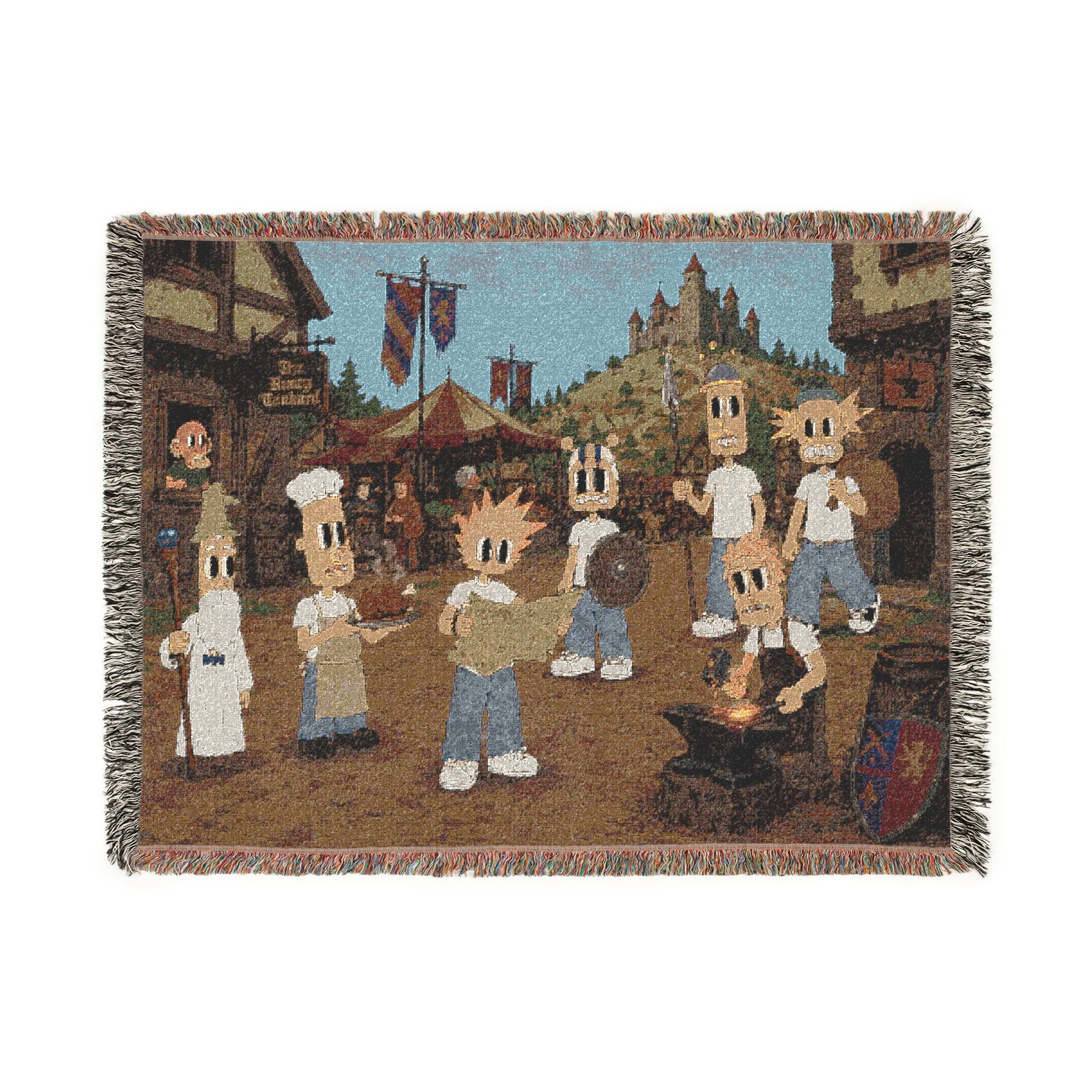 Medieval Times Woven Throw Blanket