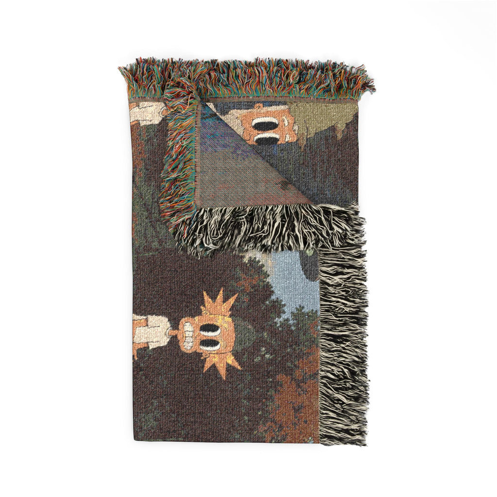 Gone Fishin Woven Throw Blanket