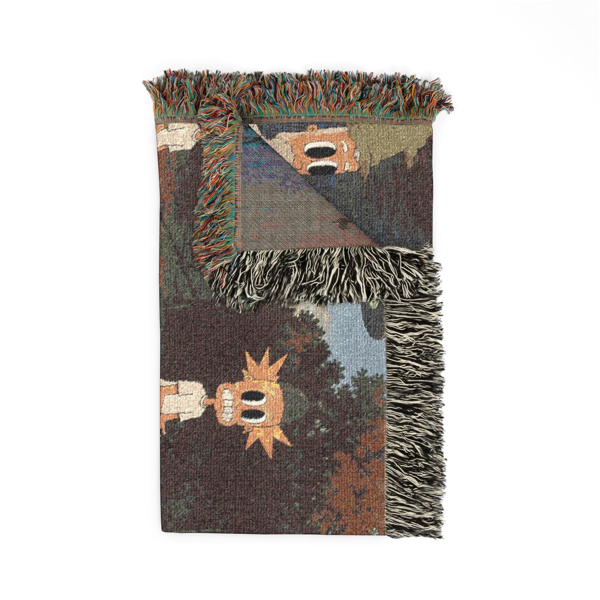 Gone Fishin Woven Throw Blanket