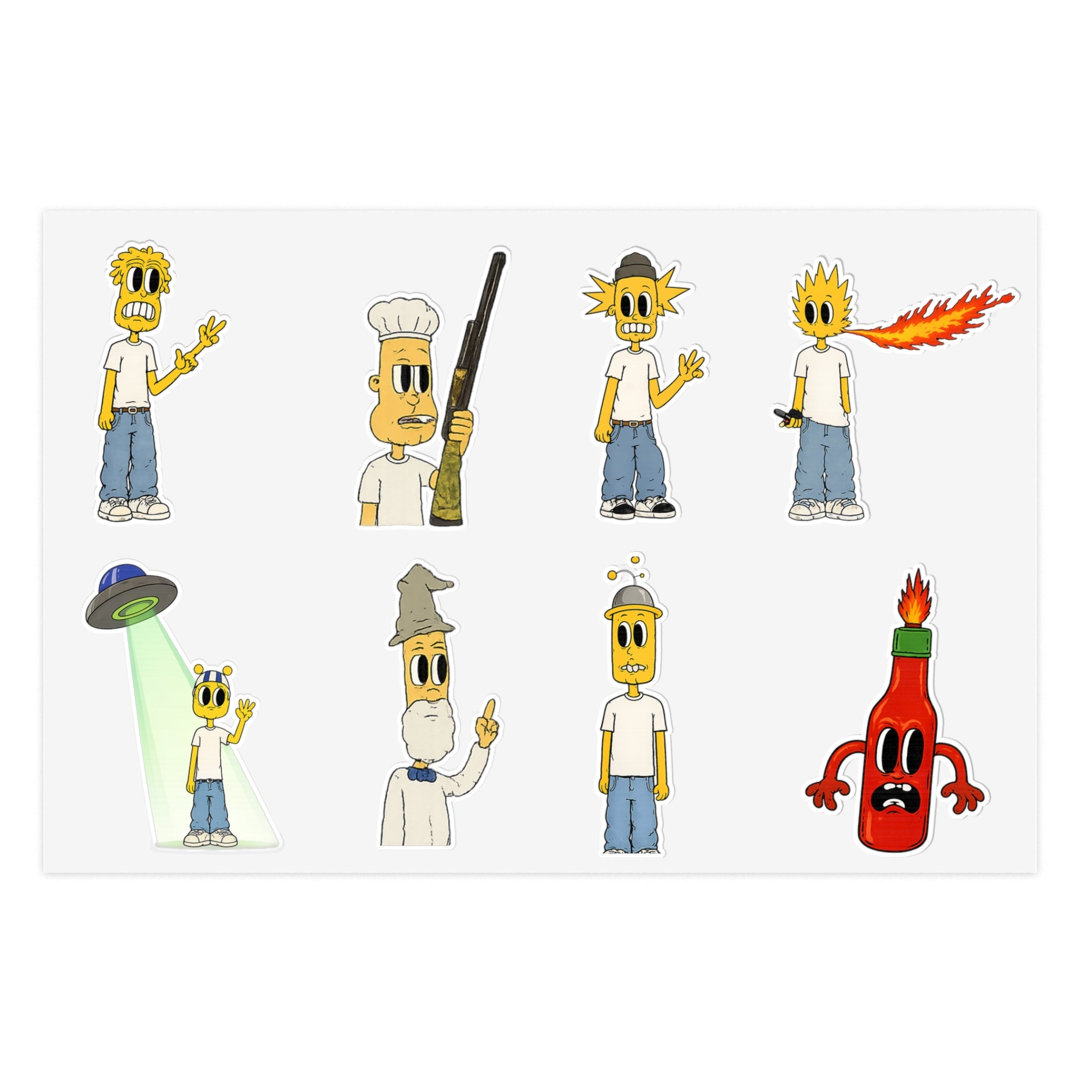 Group Character Sticker Sheet