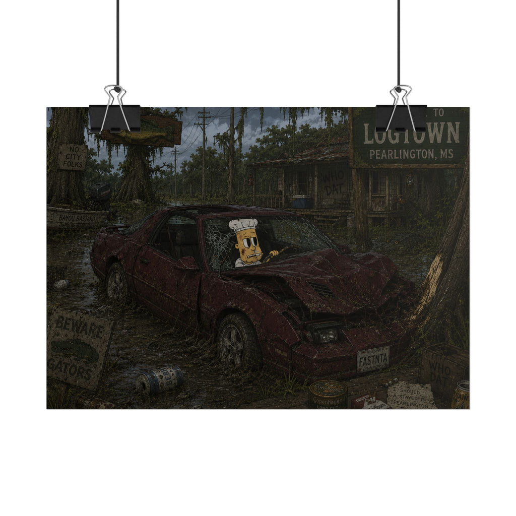 Crashed Out Rolled Poster