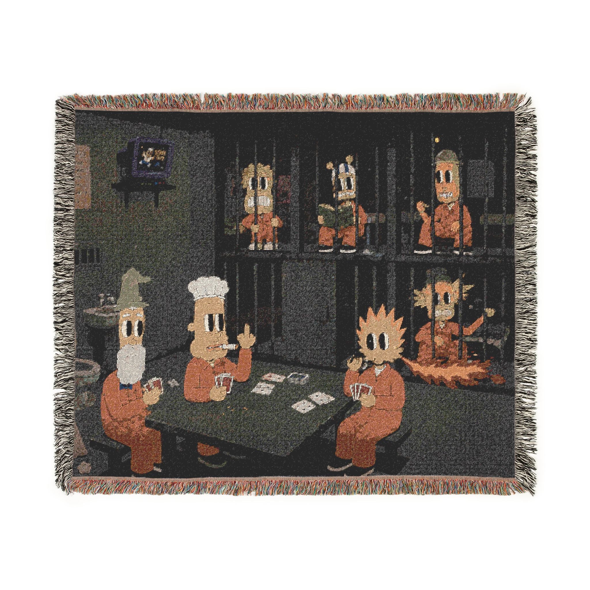 Locked Up Woven Throw Blanket
