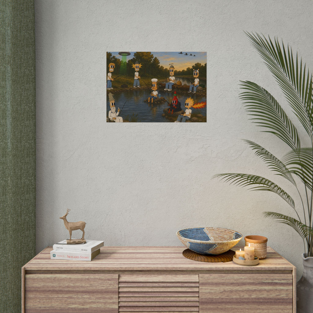Gone Fishin Rolled Poster