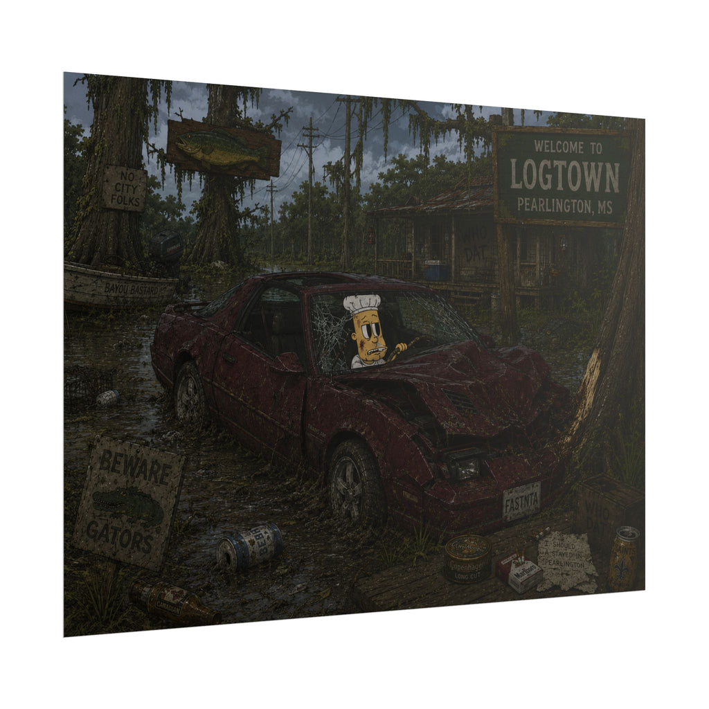 Crashed Out Rolled Poster