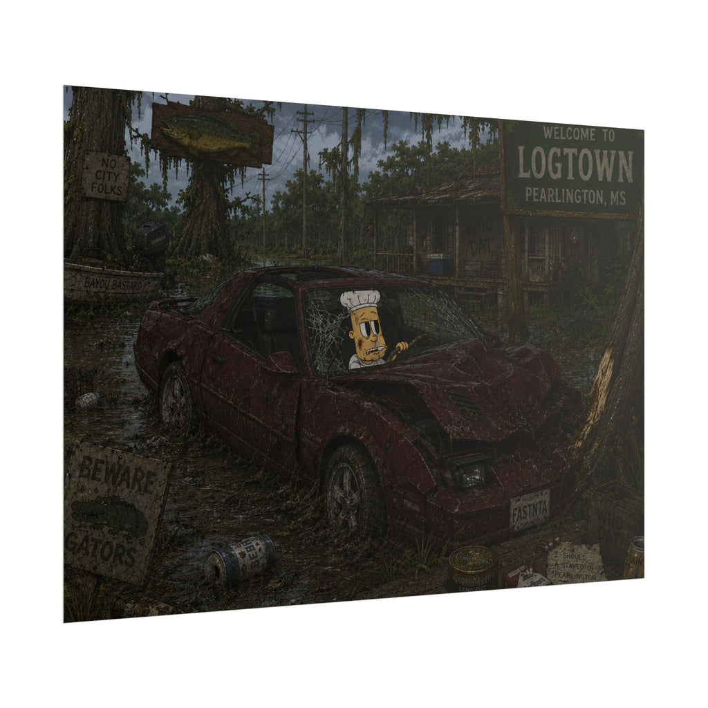 Crashed Out Rolled Poster