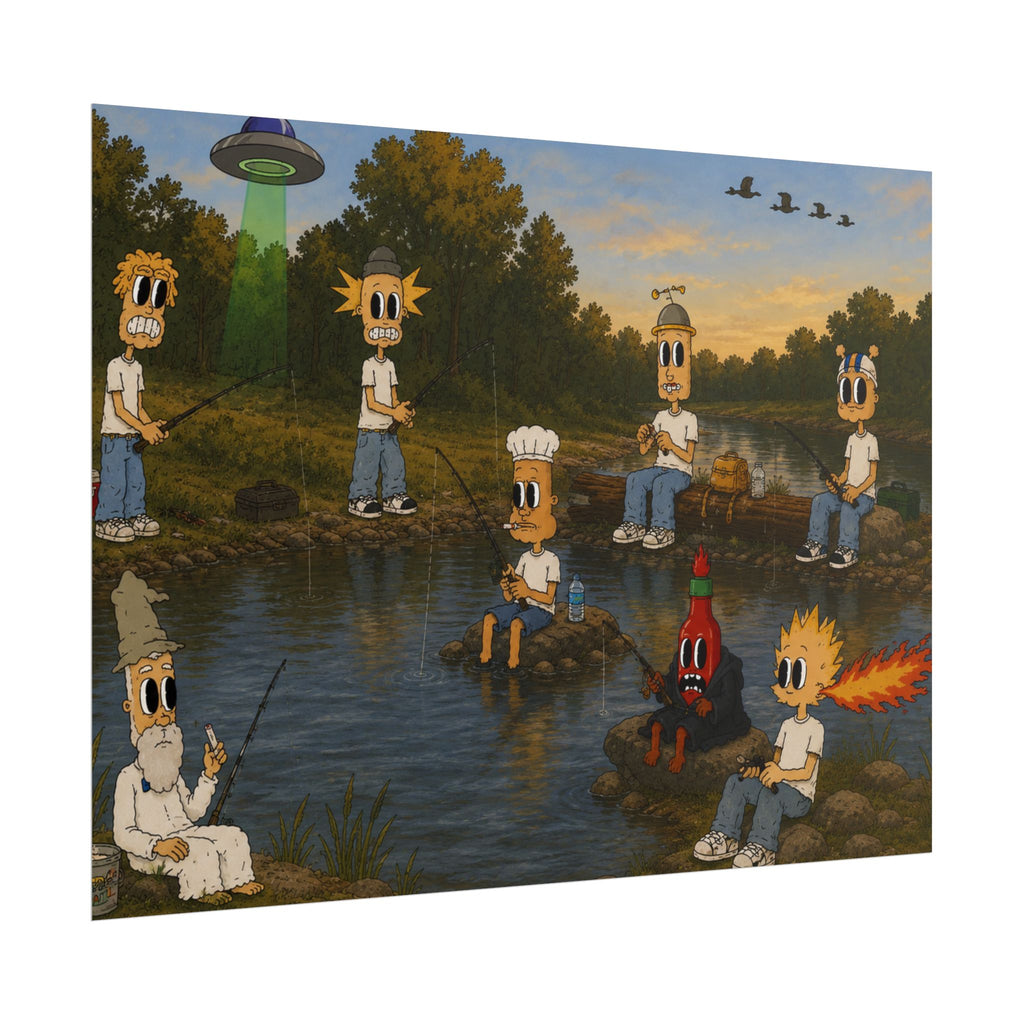 Gone Fishin Rolled Poster