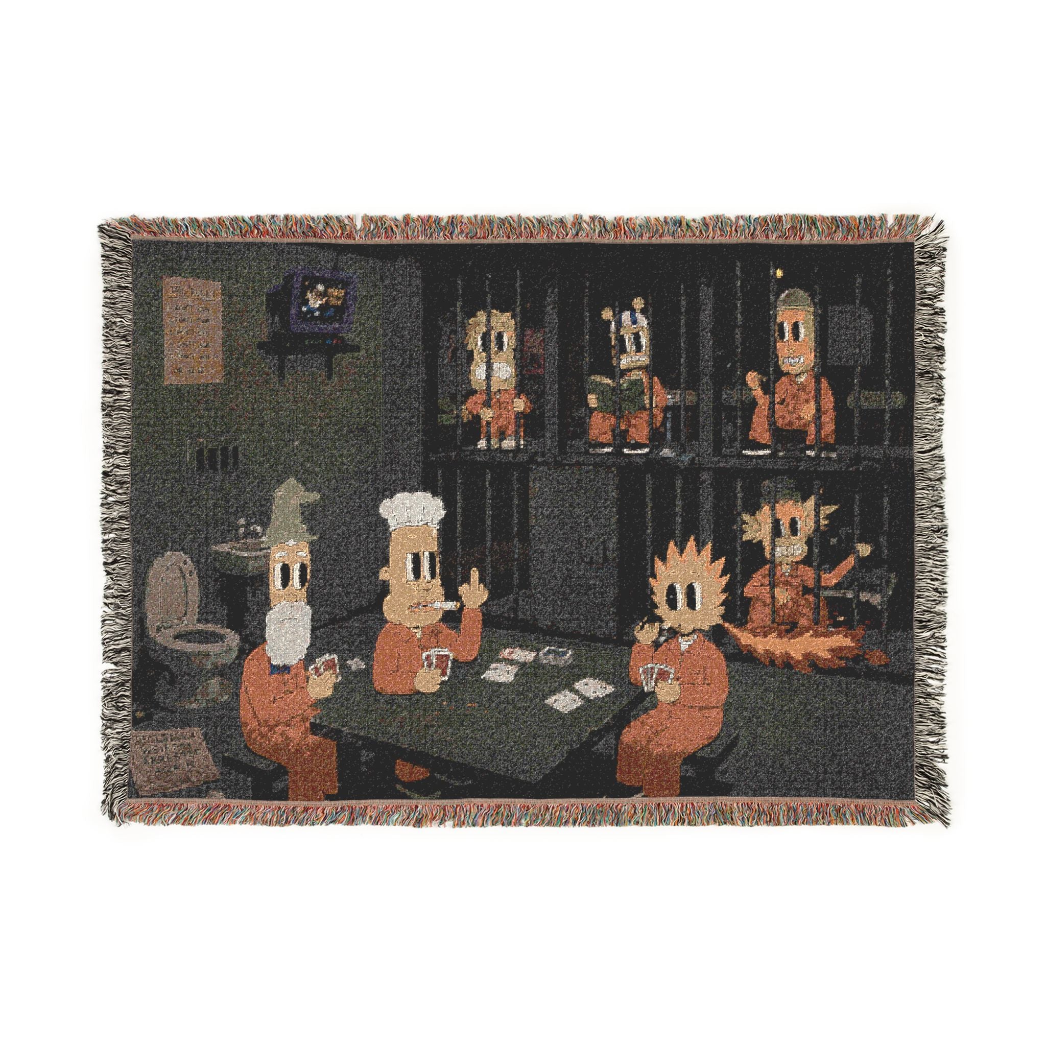 Locked Up Woven Throw Blanket