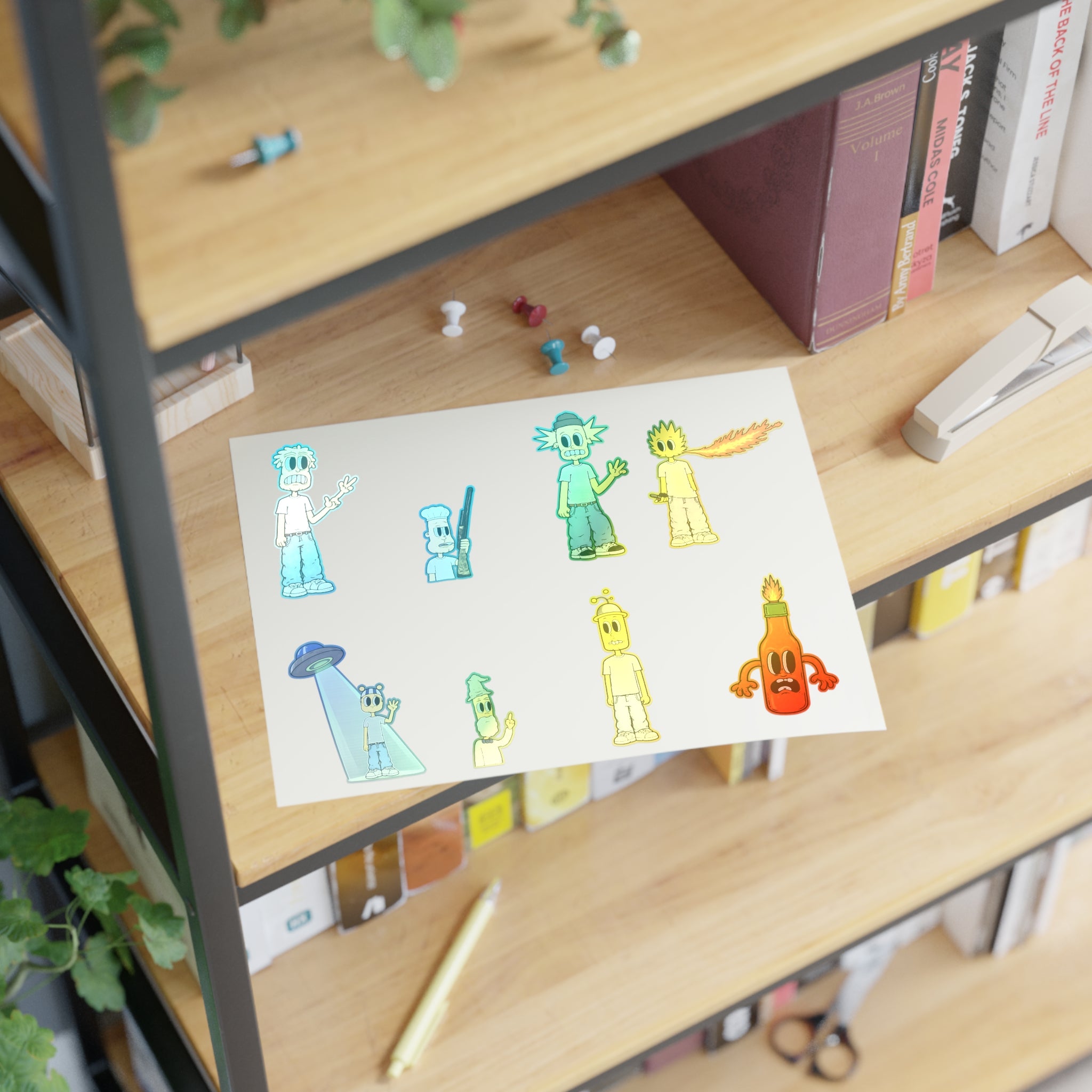 Group Character Sticker Sheet