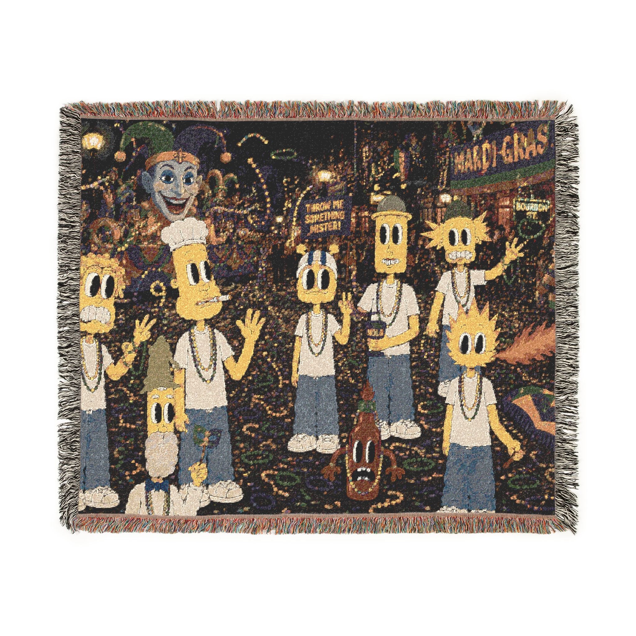 Let The Good Times Roll Woven Throw Blanket