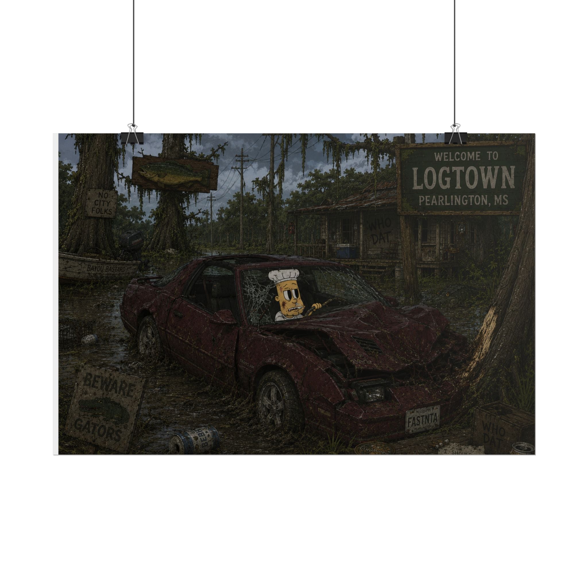 Crashed Out Rolled Poster