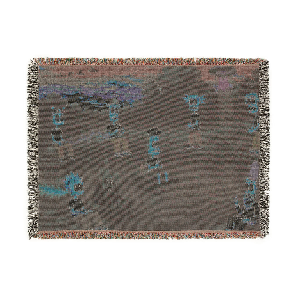 Gone Fishin Woven Throw Blanket
