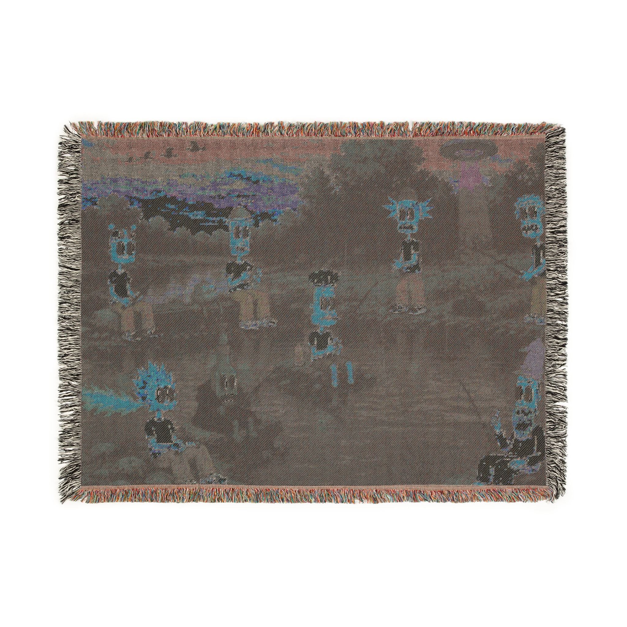 Gone Fishin Woven Throw Blanket