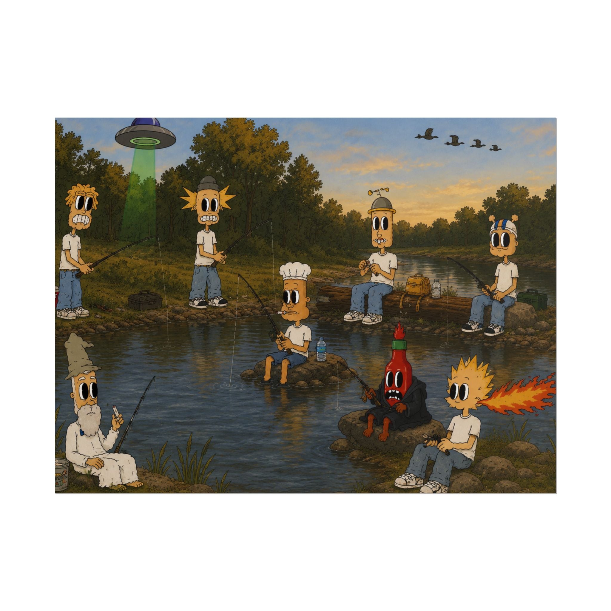 Gone Fishin Rolled Poster