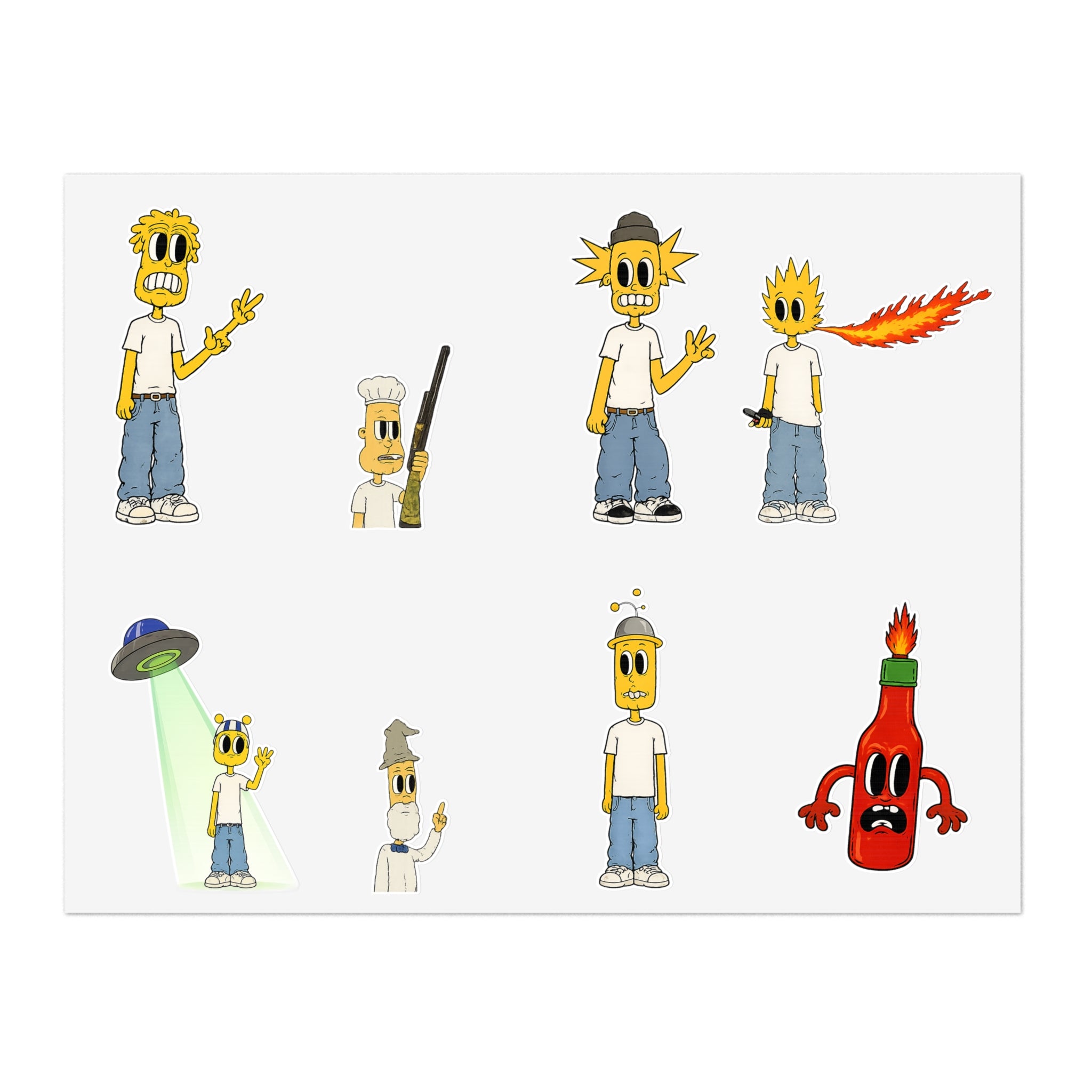 Group Character Sticker Sheet