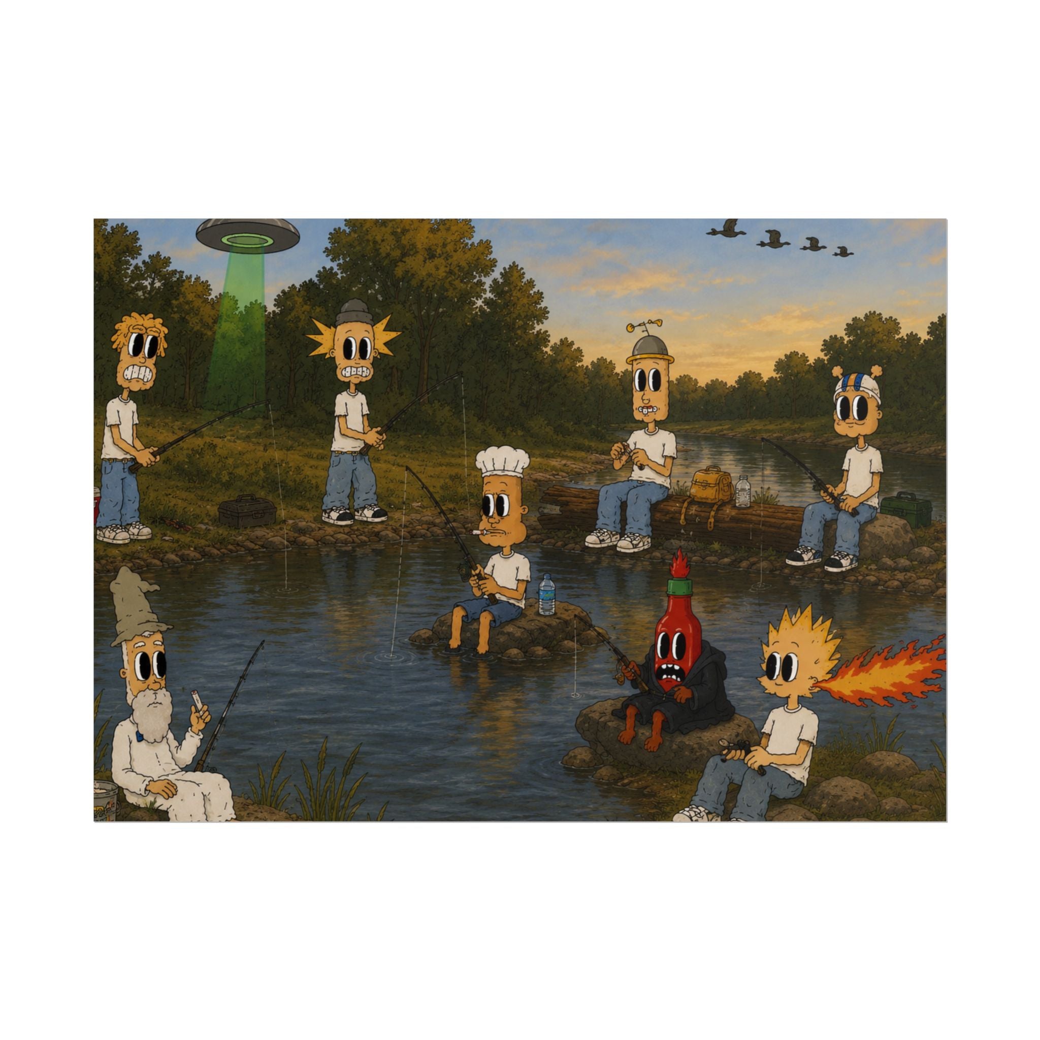 Gone Fishin Rolled Poster