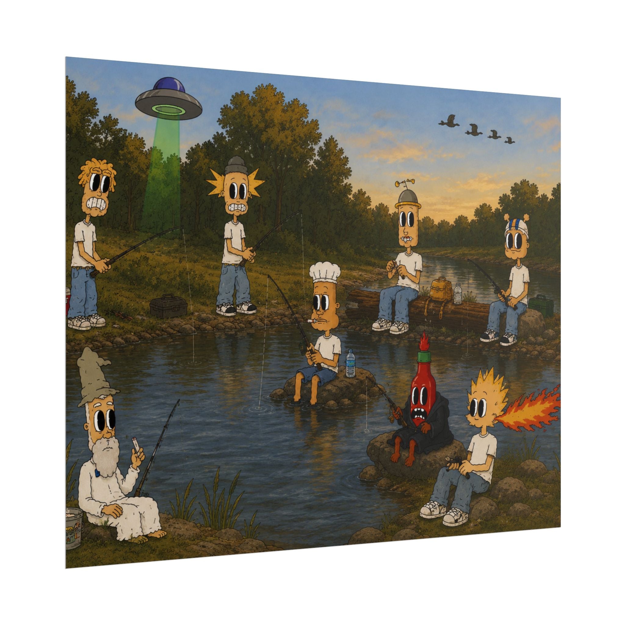 Gone Fishin Rolled Poster