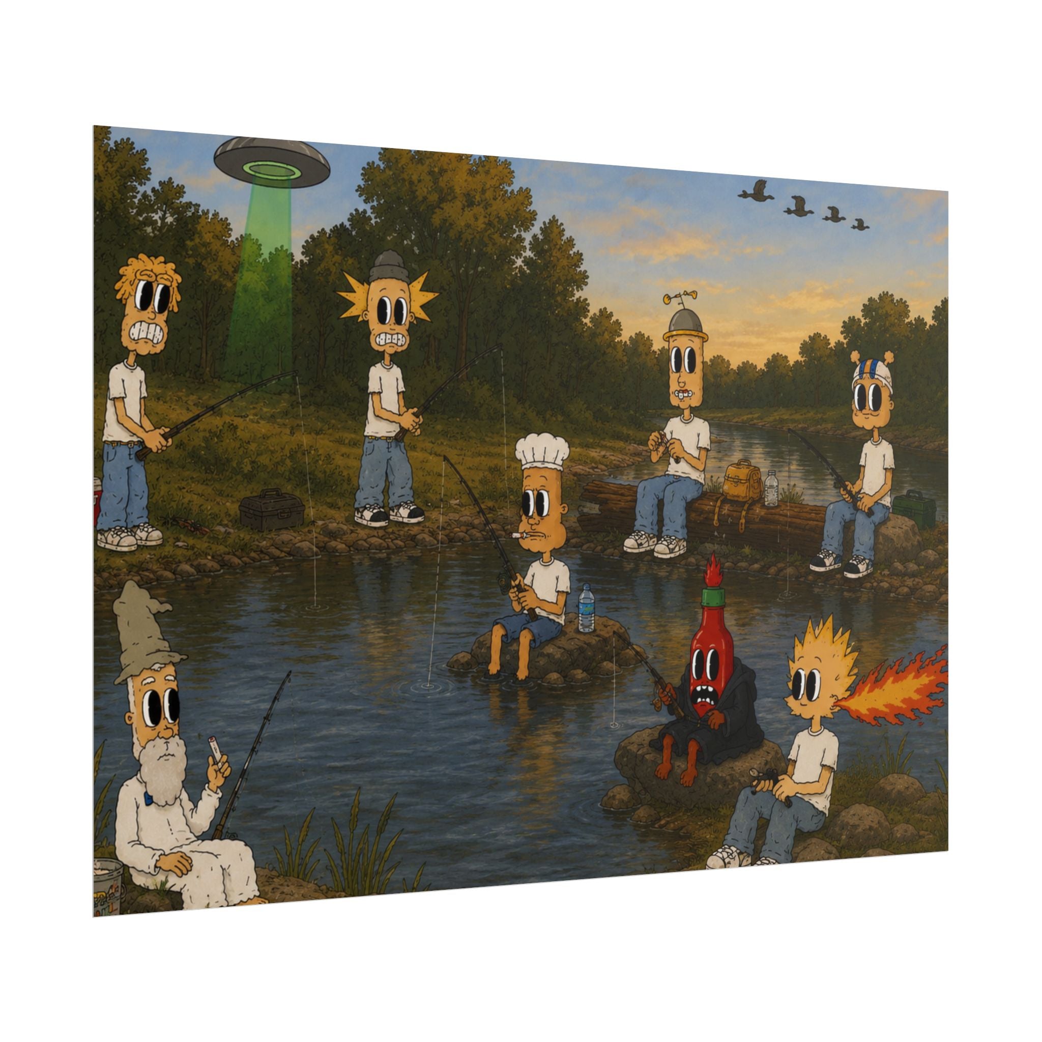 Gone Fishin Rolled Poster