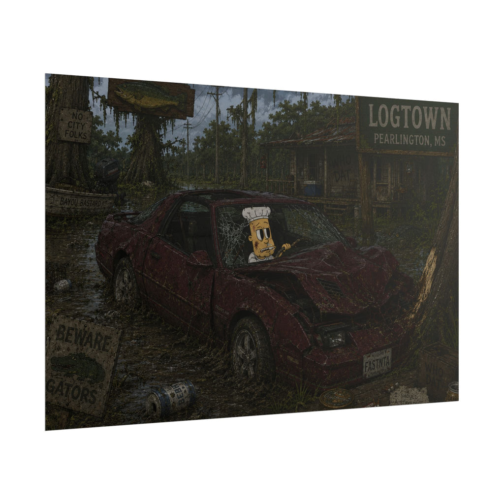 Crashed Out Rolled Poster