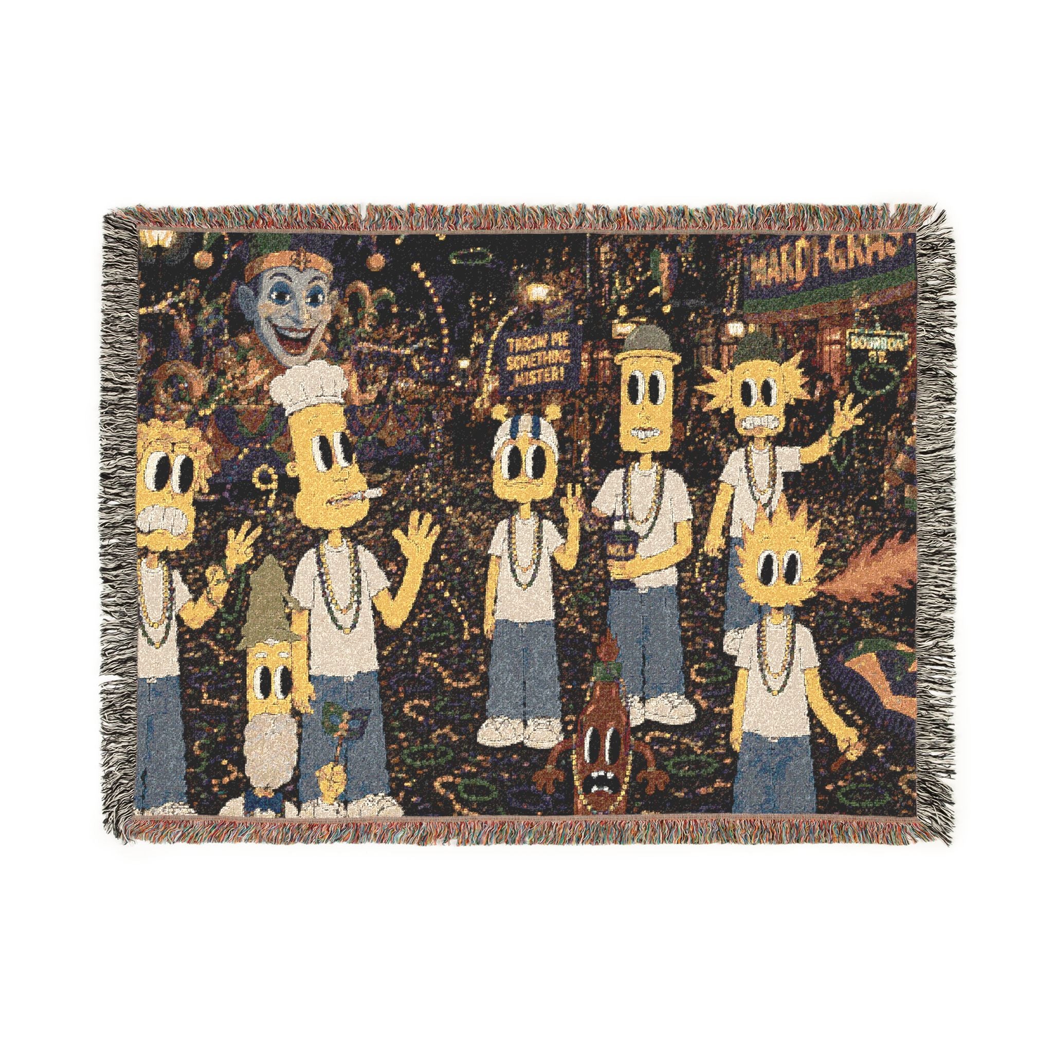 Let The Good Times Roll Woven Throw Blanket