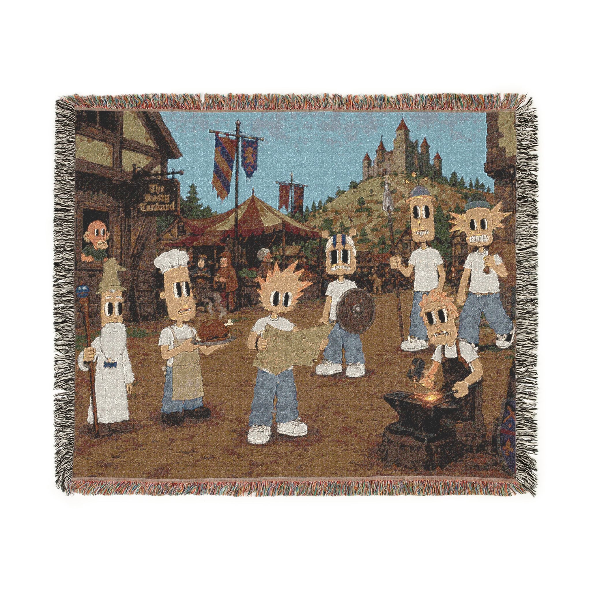 Medieval Times Woven Throw Blanket