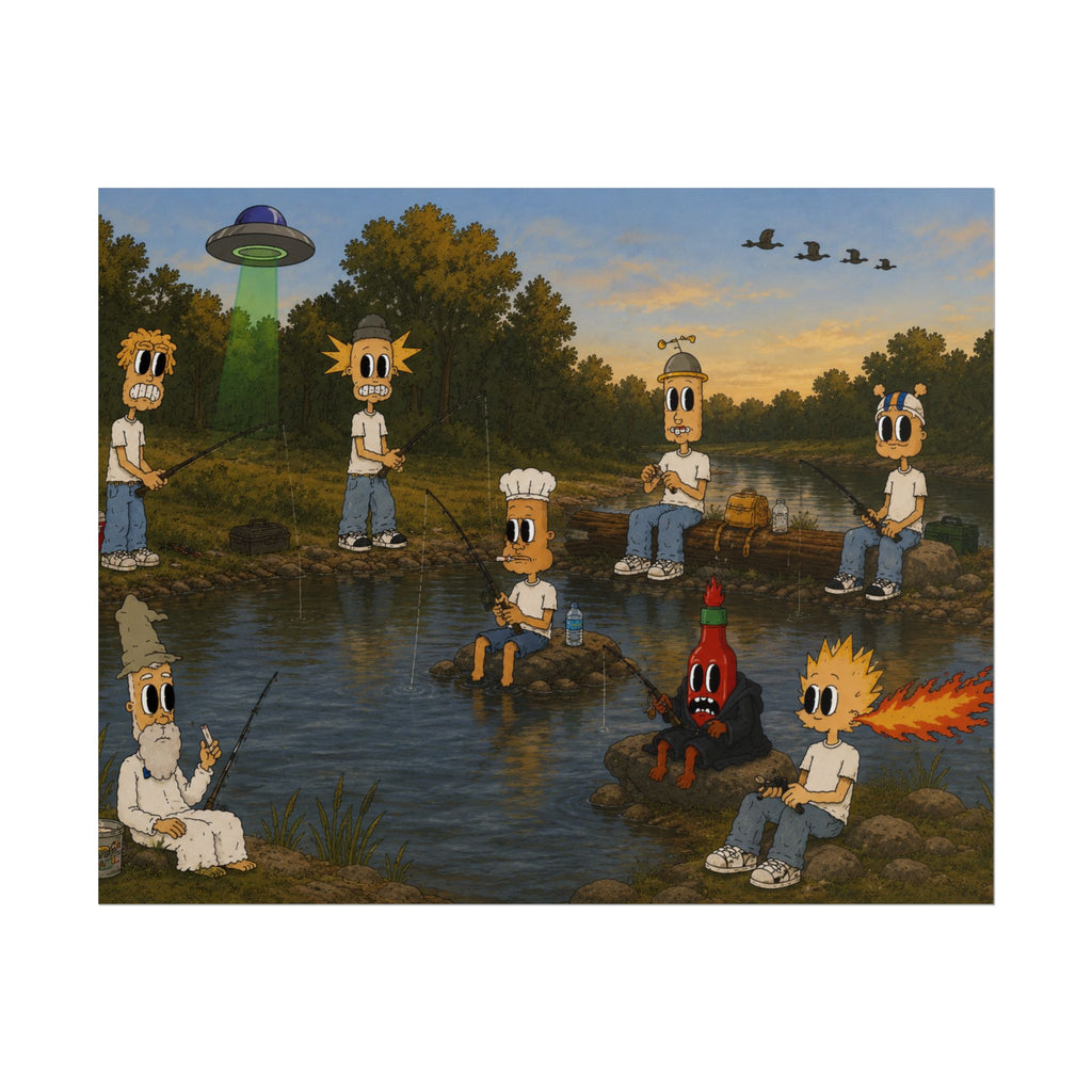 Gone Fishin Rolled Poster