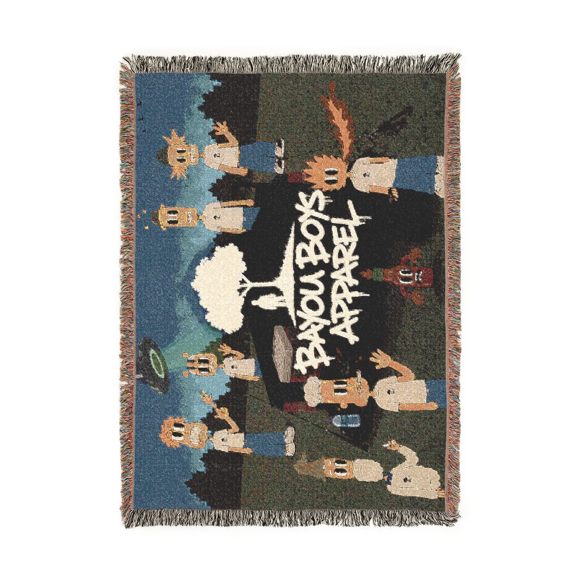 Logo Group Pic Woven Throw Blanket