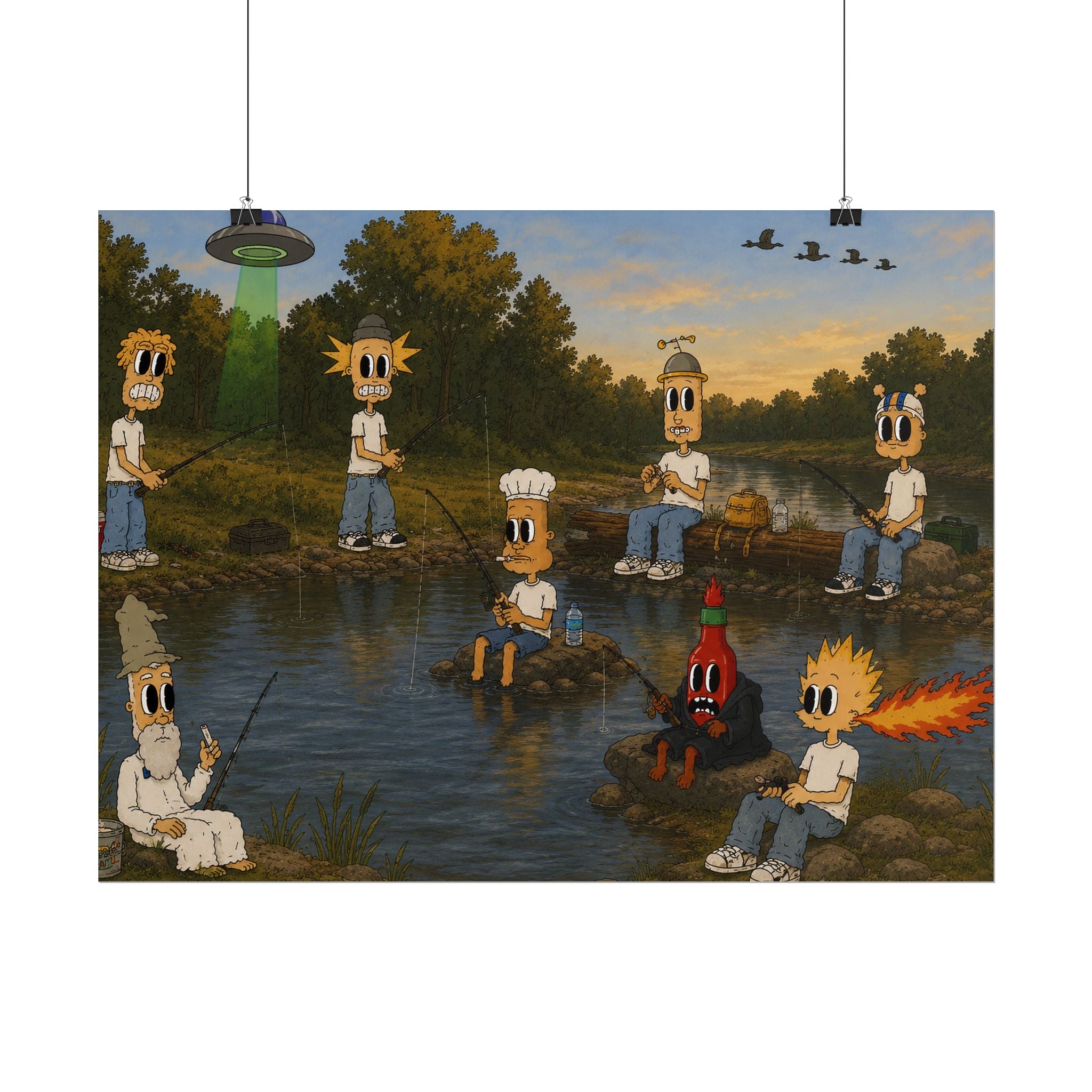 Gone Fishin Rolled Poster