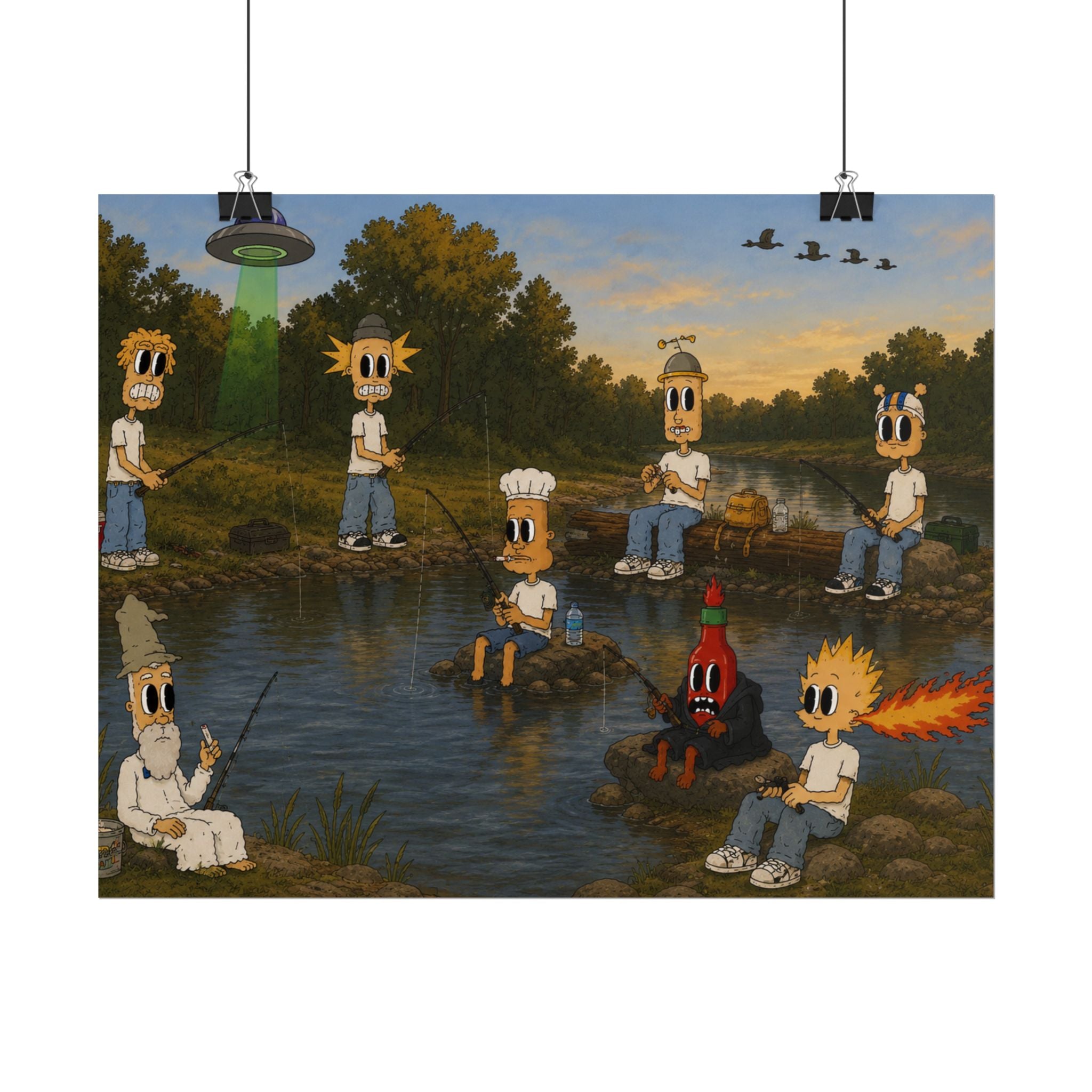 Gone Fishin Rolled Poster