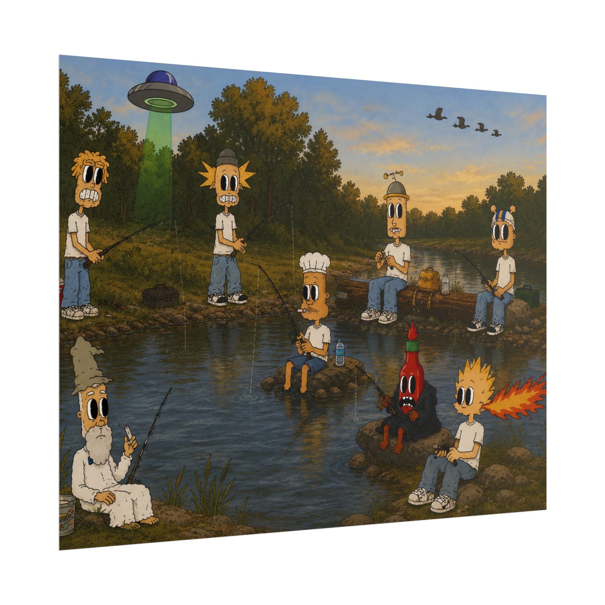 Gone Fishin Rolled Poster
