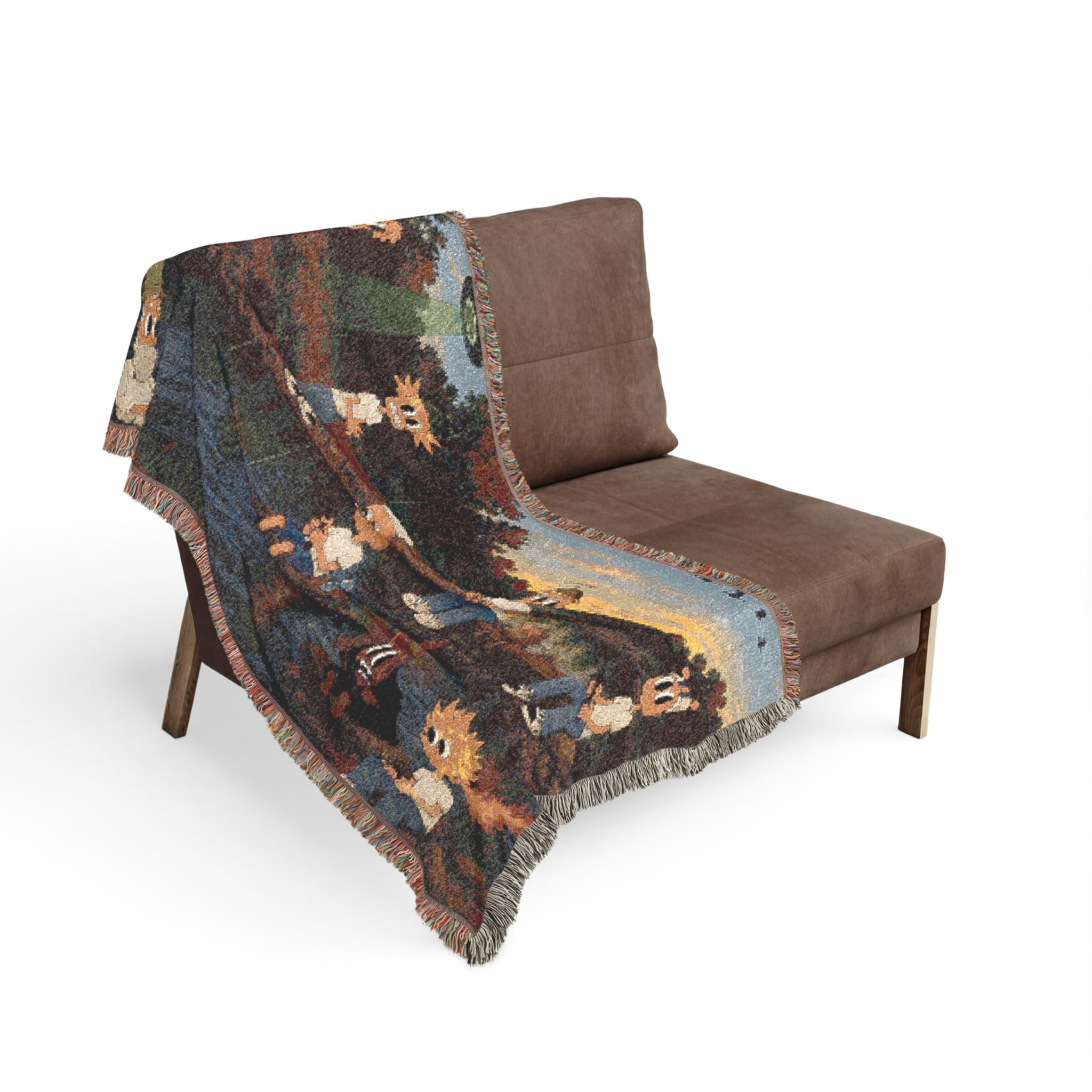Gone Fishin Woven Throw Blanket
