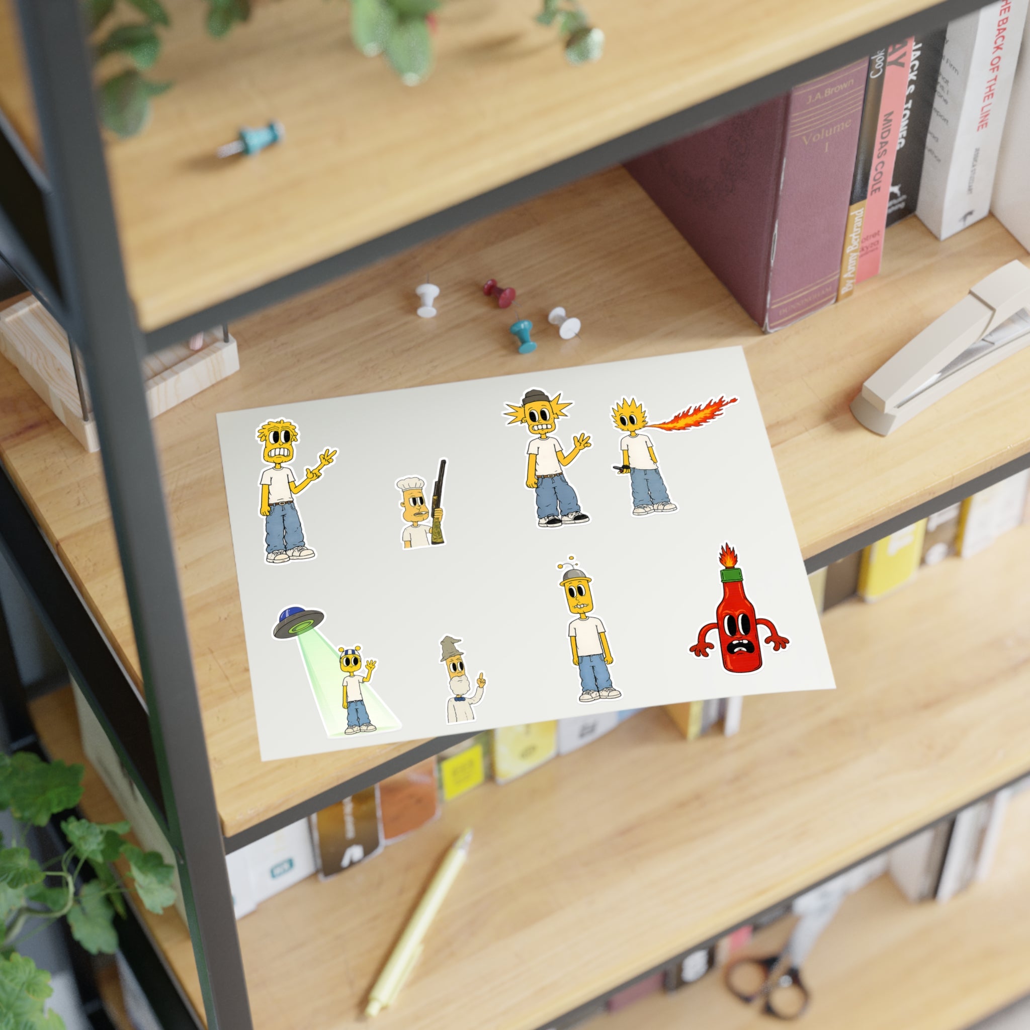 Group Character Sticker Sheet