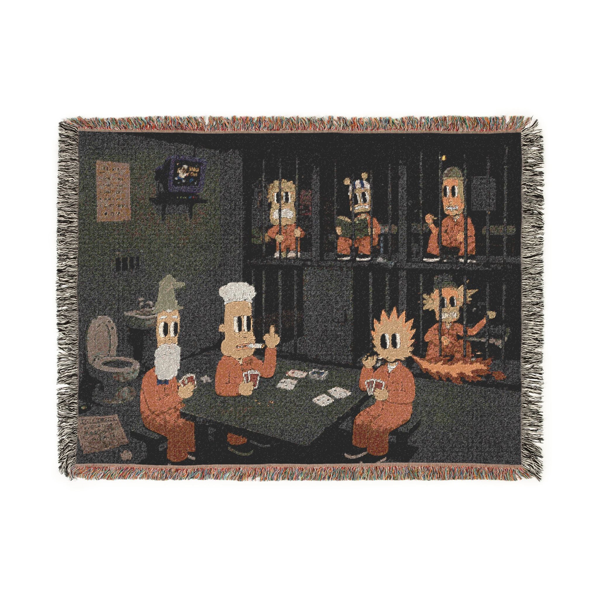Locked Up Woven Throw Blanket