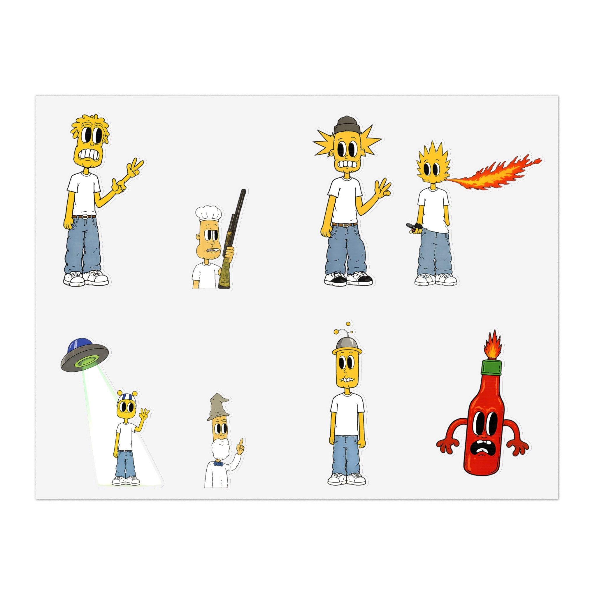 Group Character Sticker Sheet