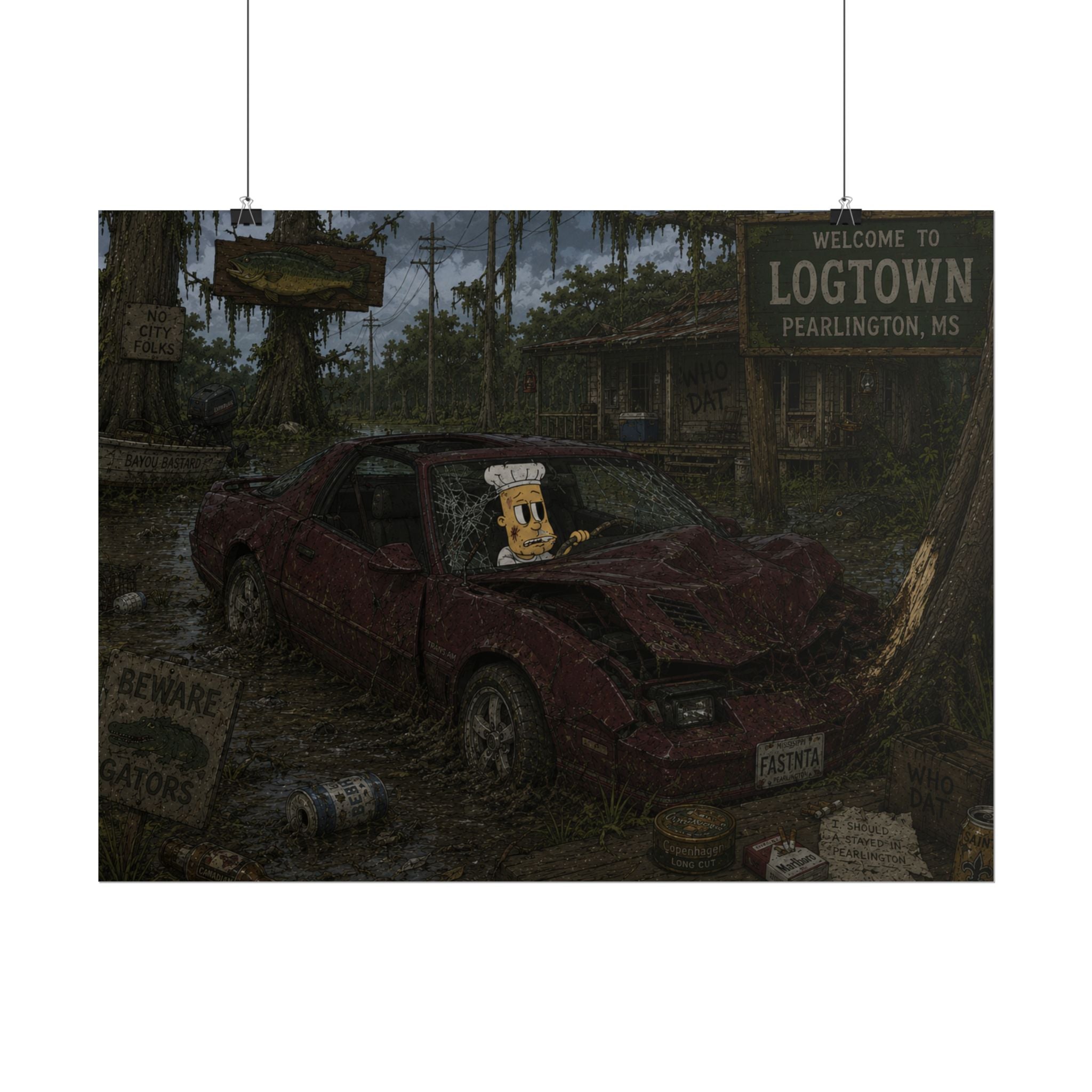 Crashed Out Rolled Poster