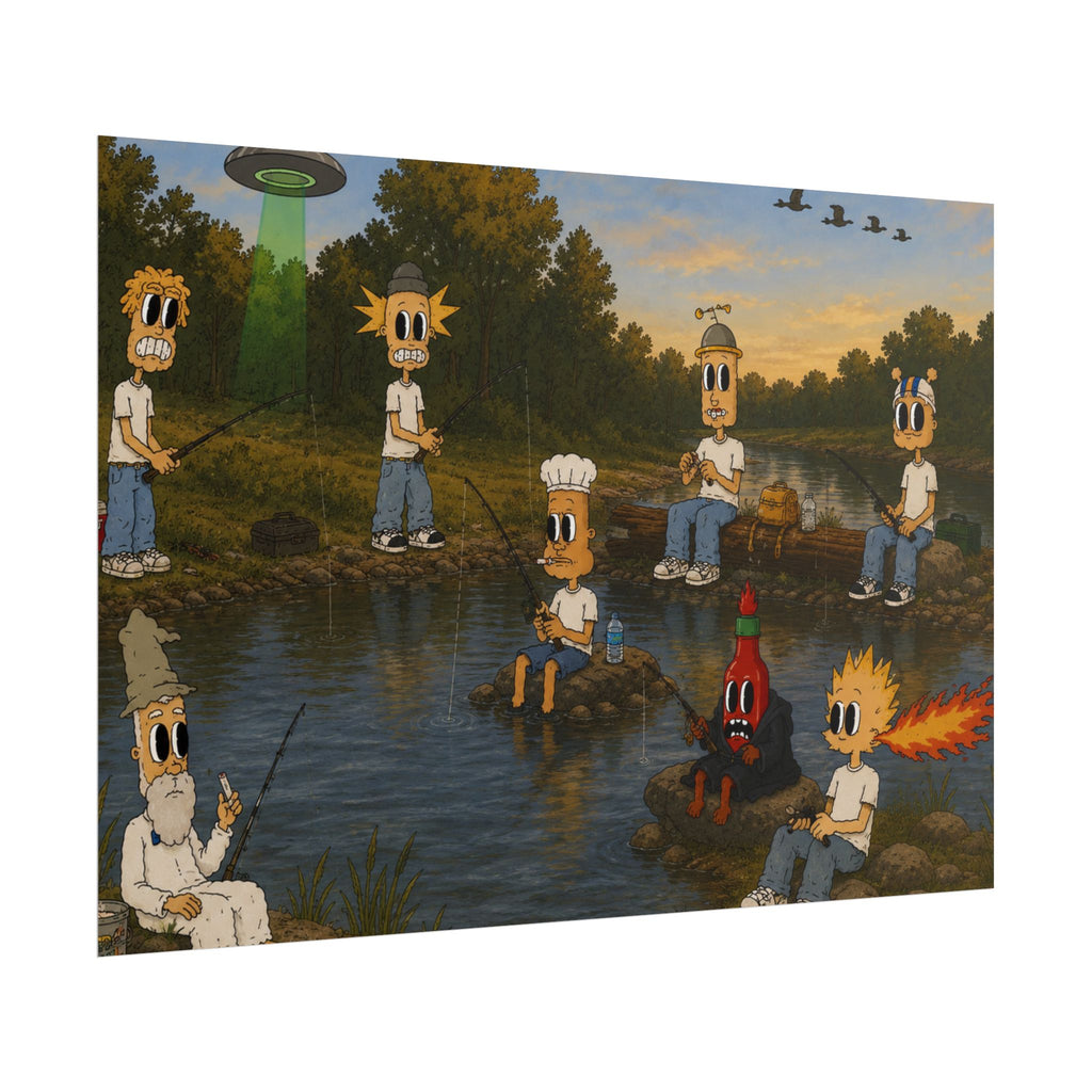 Gone Fishin Rolled Poster