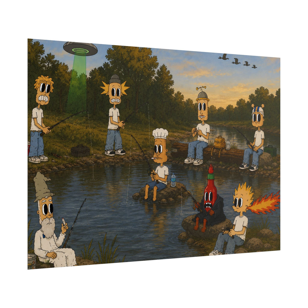 Gone Fishin Rolled Poster
